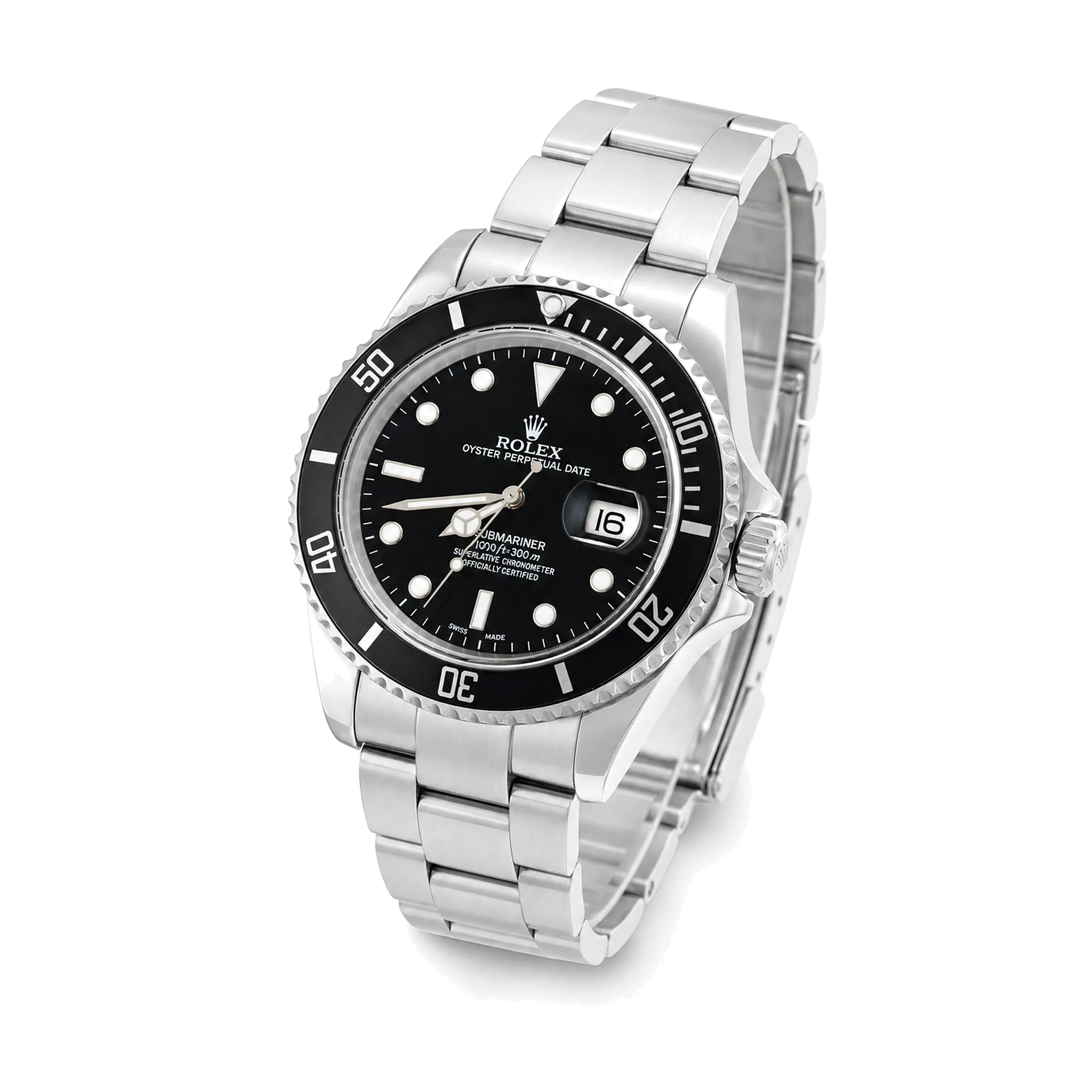Rolex Inspired Men's Dive Watch with Rotating Bezel & Date Magnifier – Black