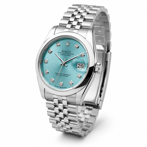 Rolex Aqua Prestige Diamond Edition – Ice Blue Stainless Steel Luxury Watch