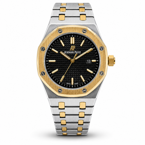 Audemars Piguet Inspired Men's Quartz Watch with Stainless Steel Chain & Butterfly Lock – Silver