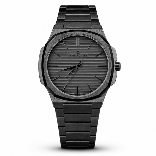 Daniel Powter Made in England Men's Stainless Steel Quartz Watch – Silver