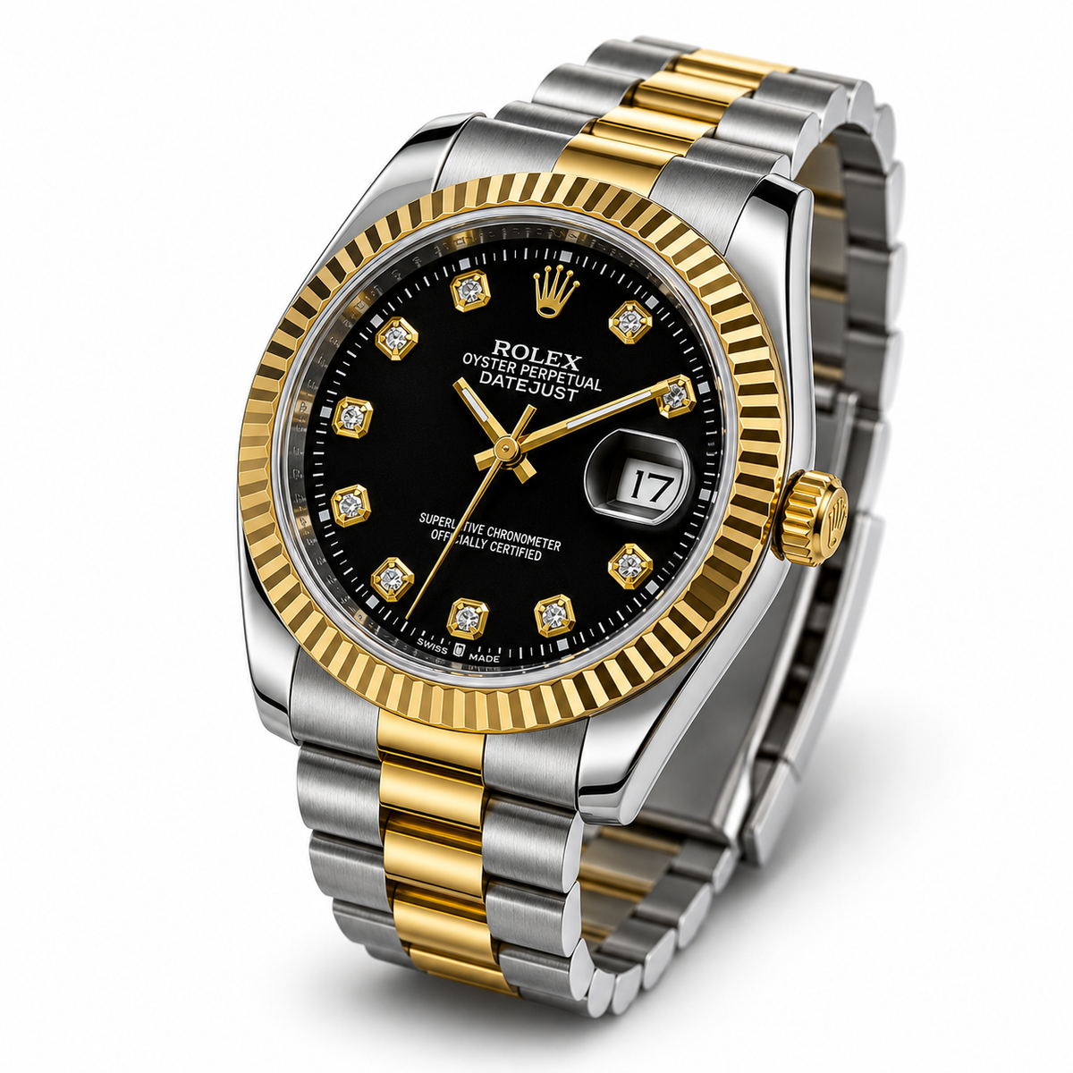 Rolex Semi-Automatic Men's Stainless Steel Date Watch – Silver